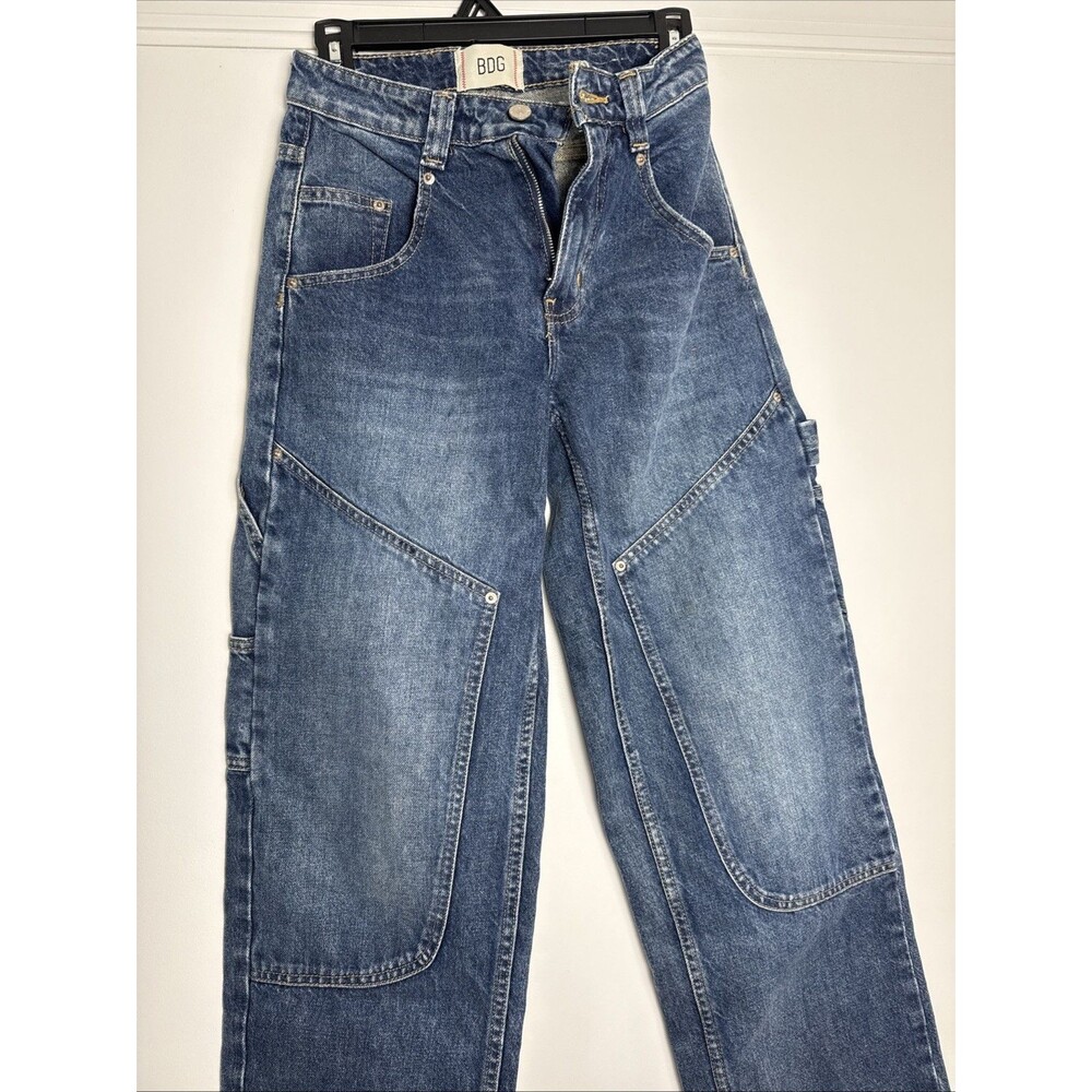 BDG 24 Bella Baggy Dark Blue Carpenter Jeans Denim Urban Outfitters NWT